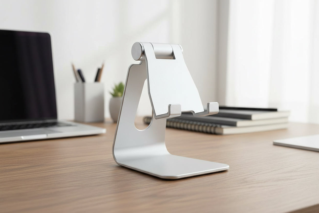 Mobile Phone Desktop Adjustable Dock Cradle – Silver
