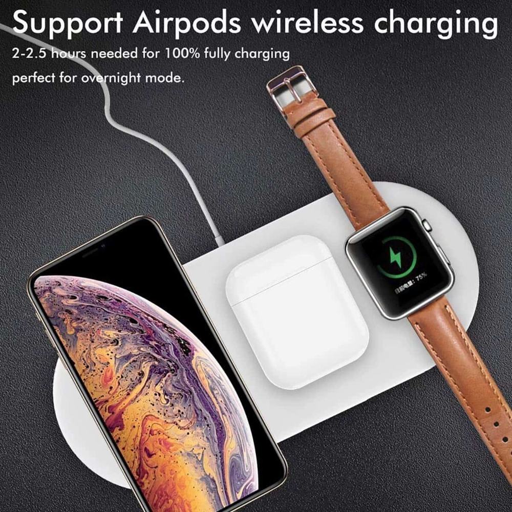3-in-1 10W  Wireless Fast Charger for Apple and  Samsung