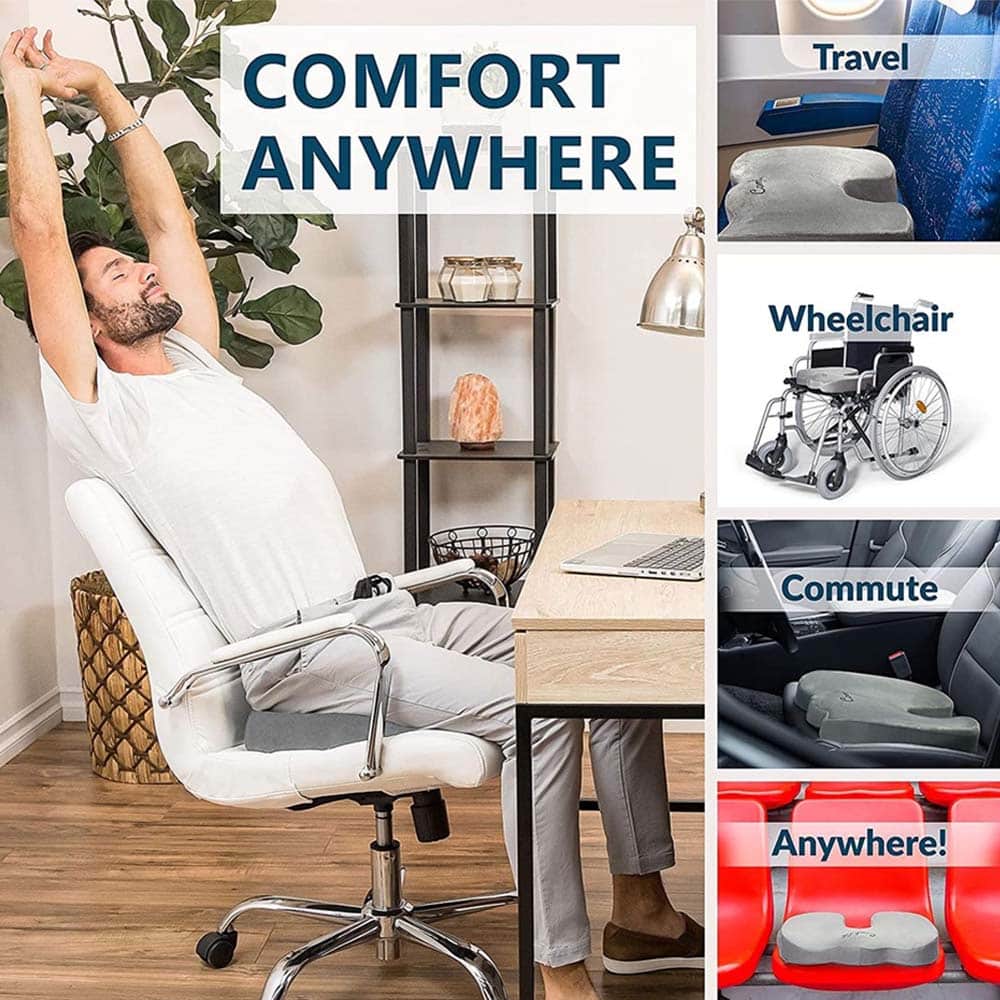 Ergonomic Foam Cushion & Laptop Stand Work-from-Home Bundle